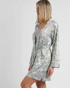 Déshabillé Garden gris/vert/blanc-Admas Clearance