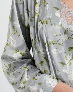 Déshabillé Garden gris/vert/blanc-Admas Clearance