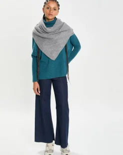 Echarpe 100% Cachemire Cascade grise-Cashmere Tribu Online