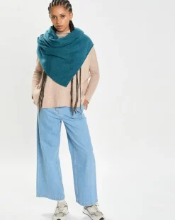 Femme Cashmere Tribu Echarpes, Foulards^Echarpe 100% Cachemire Cascade heathered teal