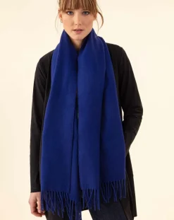 Femme Indies Echarpes, Foulards^Echarpe 100% Laine Sandra indigo - 160x54x10 cm