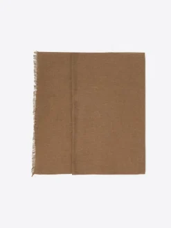 Homme Devred Echarpes, Foulards^Echarpe à rayures en Coton & Lin caramel - 180x60 cm