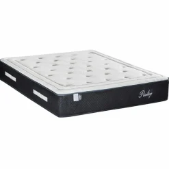 Bellecour Linge De Lit, Ensembles^Ensemble Matelas + Sommier en bois Privilège anthracite/blanc - 160x200 cm