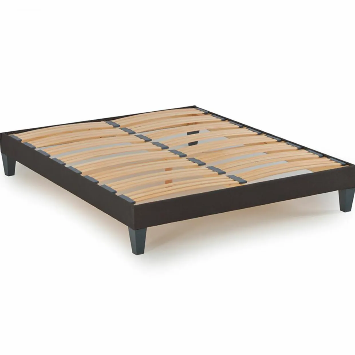 Bellecour Linge De Lit, Ensembles^Ensemble Matelas + Sommier en bois Privilège anthracite/blanc - 160x200 cm