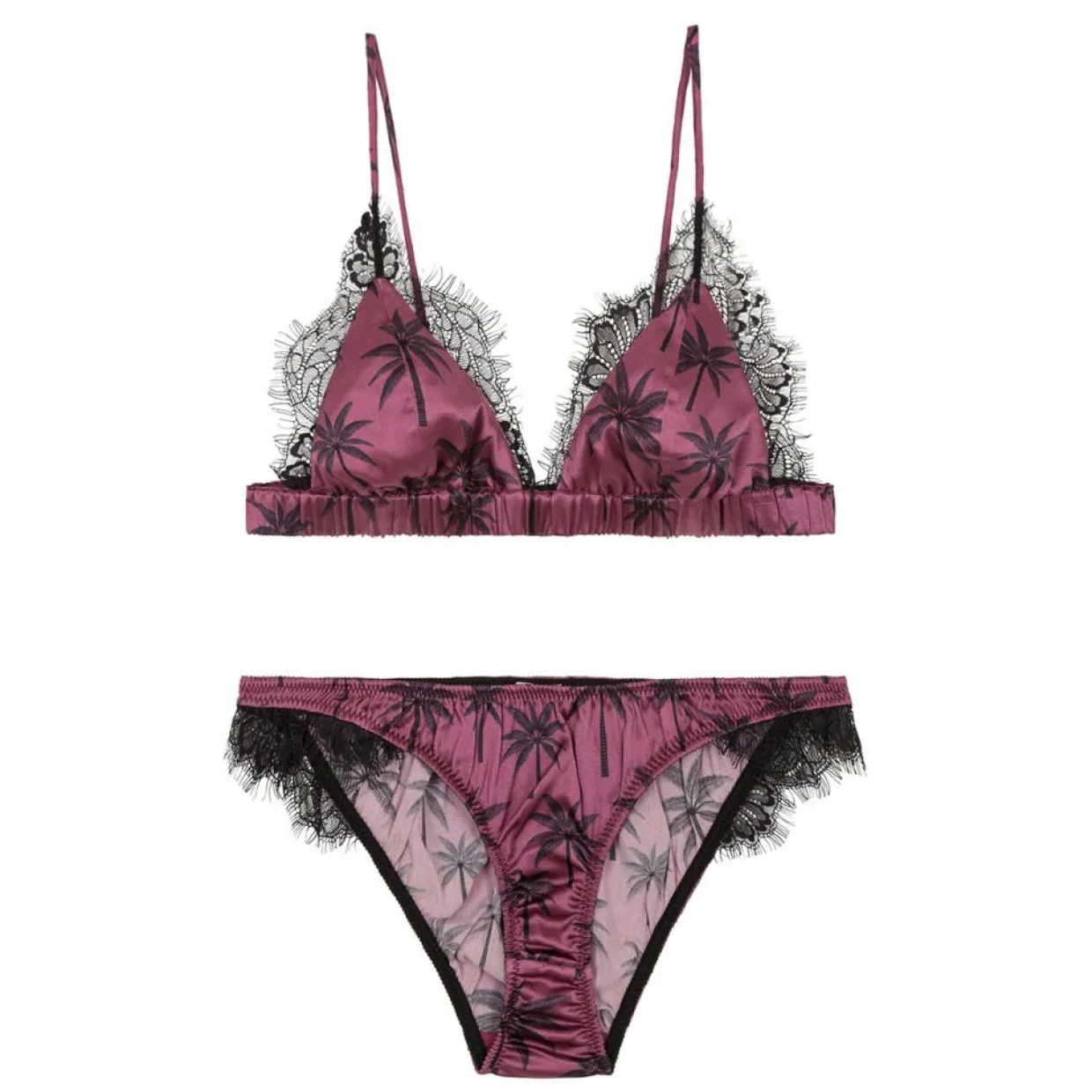 Femme Wild Lingerie, Nuit^Ensemble soutien-gorge & culotte en Soie mélangée Vesta berry