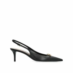 Escarpins à bride arrière en cuir noirs-Valentino Garavani New