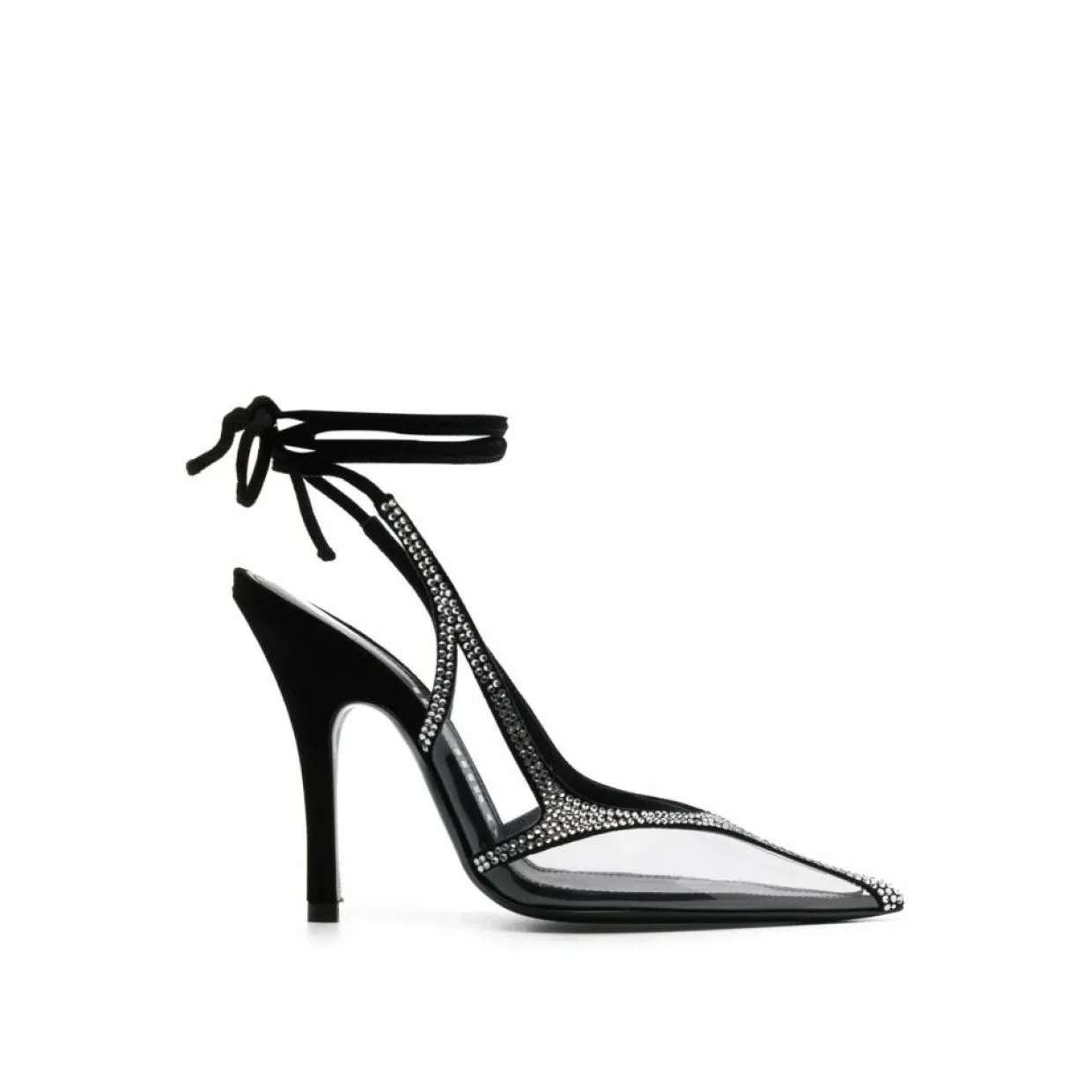 Escarpins chromés à bride arrière noirs-The Attico Outlet