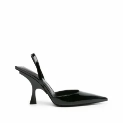 Escarpins en cuir Ester à bride arrière noirs-The Attico Online