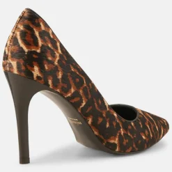 Femme Minelli Escarpins^Escarpins en Cuir façon poulain Louise léopard - Talon 9 cm