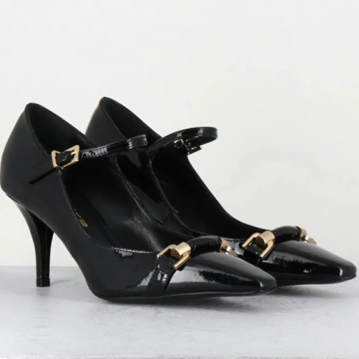 Escarpins en Cuir gela noire - Talon : 7.5cm-Garrice Lab Best