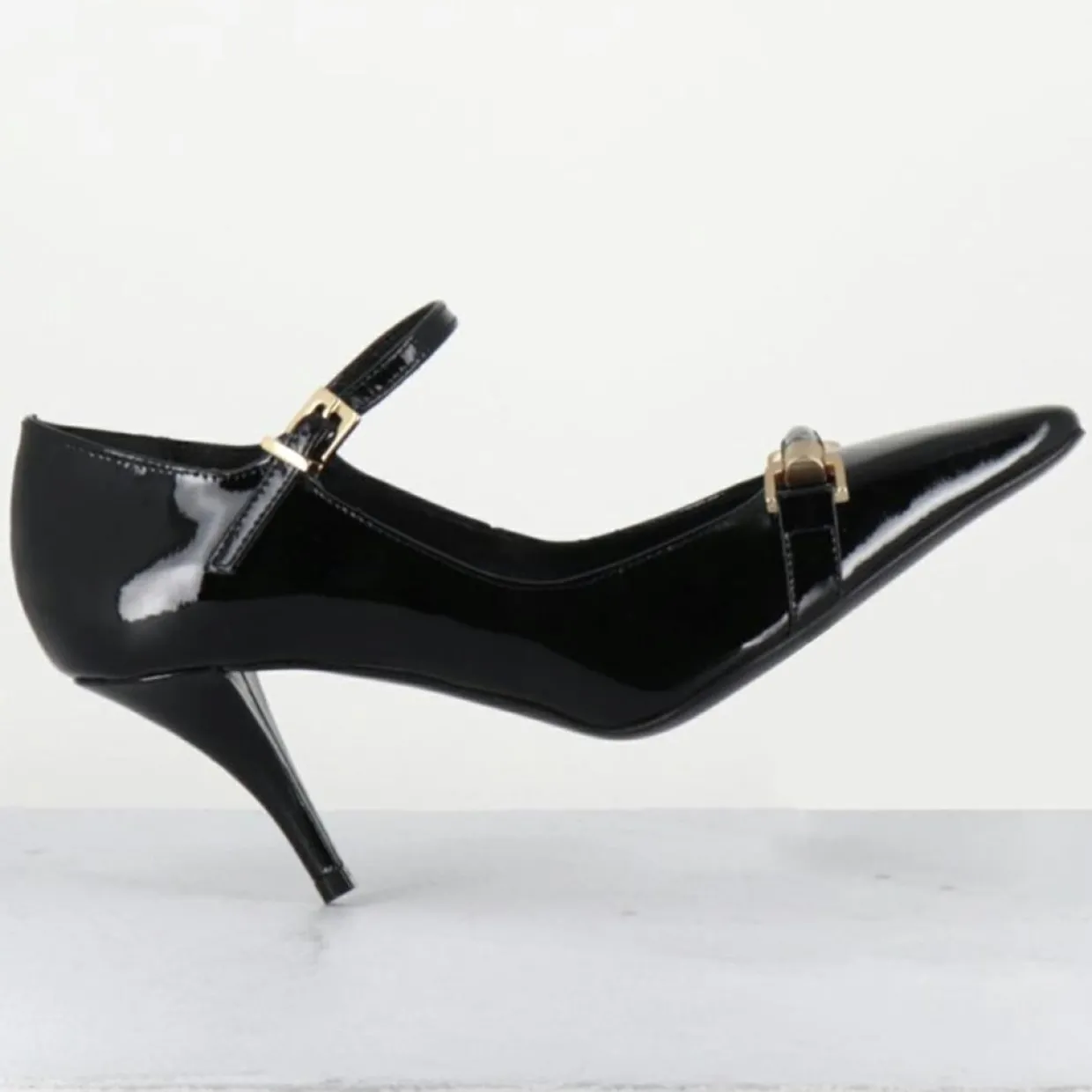 Escarpins en Cuir gela noire - Talon : 7.5cm-Garrice Lab Best