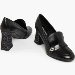 Femme Sonia Rykiel Escarpins^Escarpins en Cuir Honfleur noirs - Talon 8.5 cm