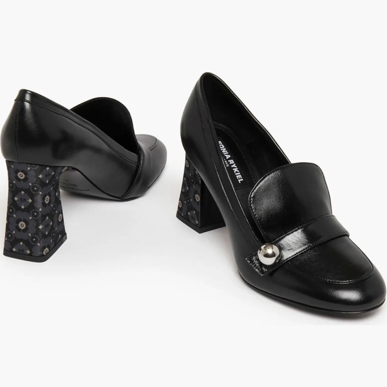 Femme Sonia Rykiel Escarpins^Escarpins en Cuir Honfleur noirs - Talon 8.5 cm