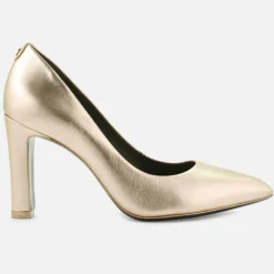 Femme Cosmoparis Escarpins^Escarpins en Cuir Romanne platine - Talon 9 cm