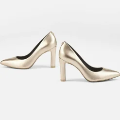 Femme Cosmoparis Escarpins^Escarpins en Cuir Romanne platine - Talon 9 cm