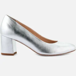 Femme Cosmoparis Escarpins^Escarpins en Cuir Wougy argentés - Talon 6 cm