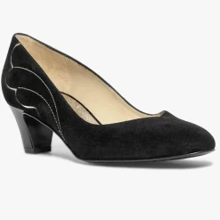 Escarpins en Velours de Cuir Irlande noirs - Talon 5 cm-Bocage Clearance