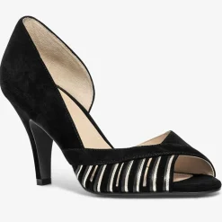 Escarpins en Velours de Cuir Delaware noirs - Talon 8.5 cm-Bocage Clearance
