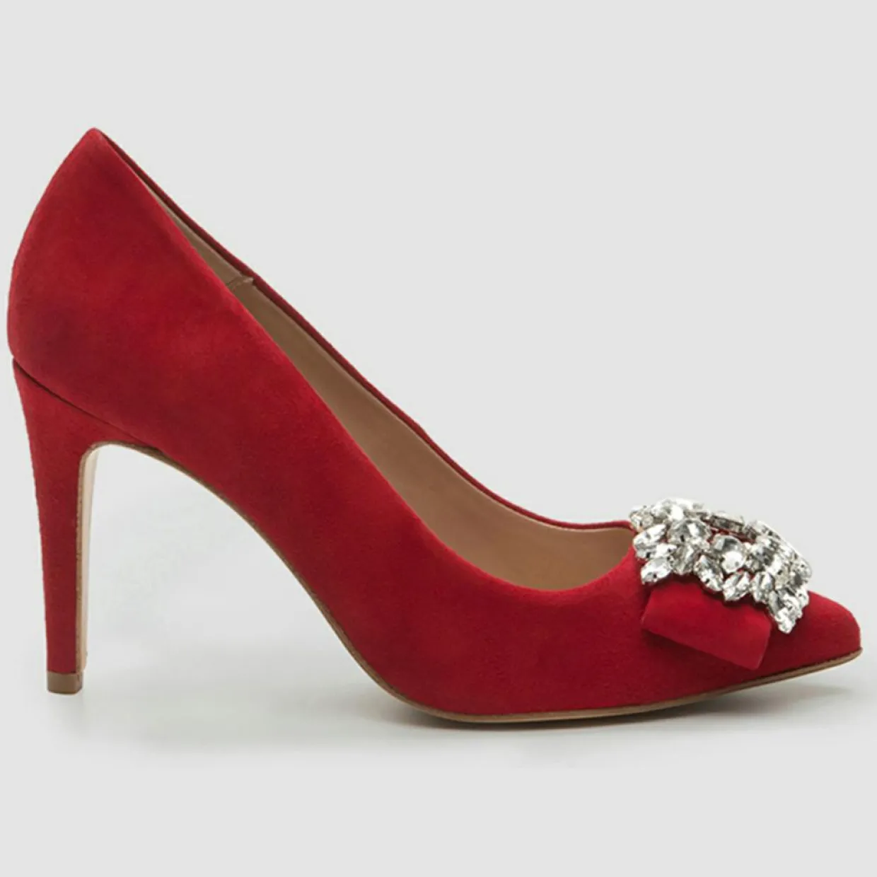 Femme Cosmoparis Escarpins^Escarpins en Velours de Cuir Manifika rouges - Talon 9 cm