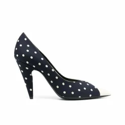 Femme Saint Laurent Escarpins^Escarpins Lola à pois bleus