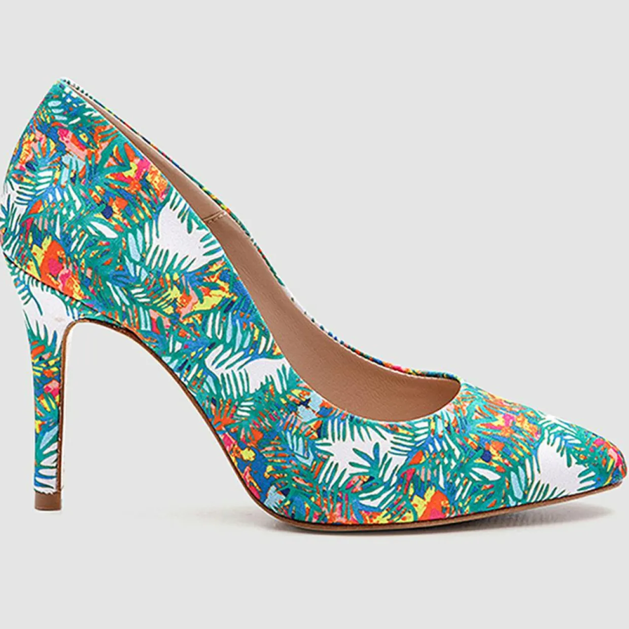 Escarpins Makea jungle multicolore - Talon 9 cm-Cosmoparis Outlet