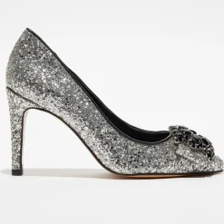Escarpins Manifik à paillettes argentés - Talon 9 cm-Cosmoparis Best