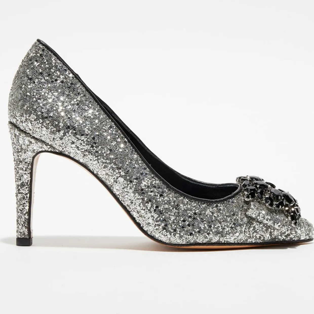 Escarpins Manifik à paillettes argentés - Talon 9 cm-Cosmoparis Best
