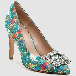 Femme Cosmoparis Escarpins^Escarpins Manifika blanc/multicolore - Talon 9 cm