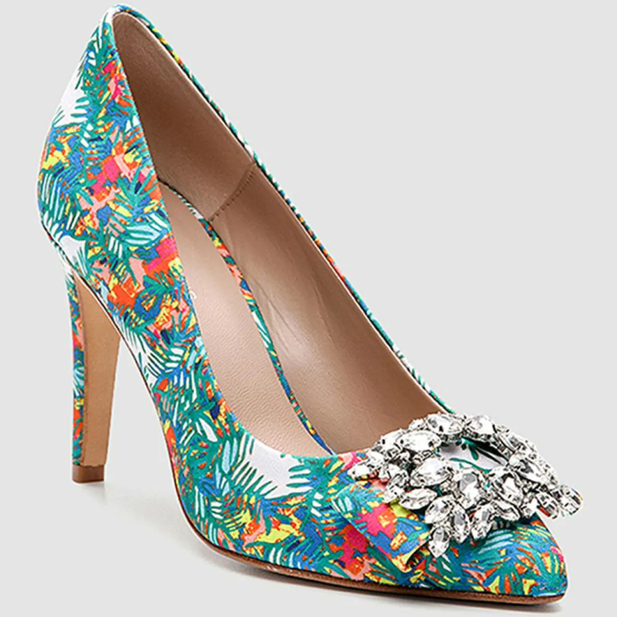 Femme Cosmoparis Escarpins^Escarpins Manifika blanc/multicolore - Talon 9 cm