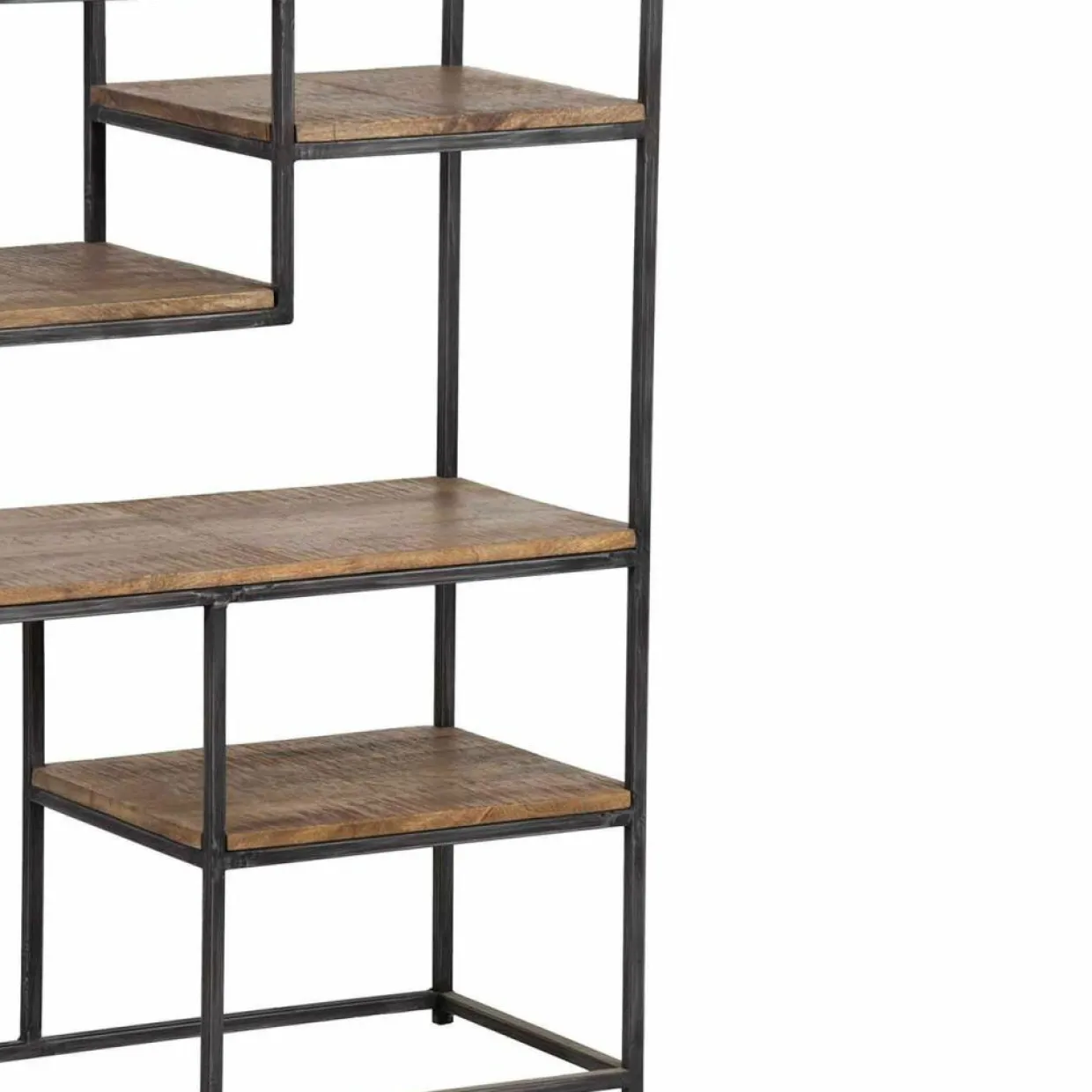 Etagere 7 niveaux manguier stockholm naturel ciré - 70x35x170 cm-Bois & Chiffons Clearance