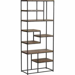 Etagere 7 niveaux manguier stockholm naturel ciré - 70x35x170 cm-Bois & Chiffons Clearance