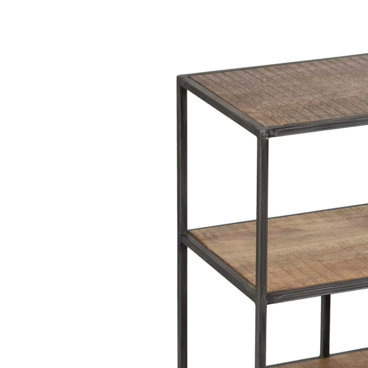 Etagere basse manguier stockholm naturel ciré - 140x35x60 cm-Bois & Chiffons Hot