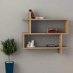 Etagère murale Paralel chêne - 70x65.5x22 cm-Wooden Art Hot