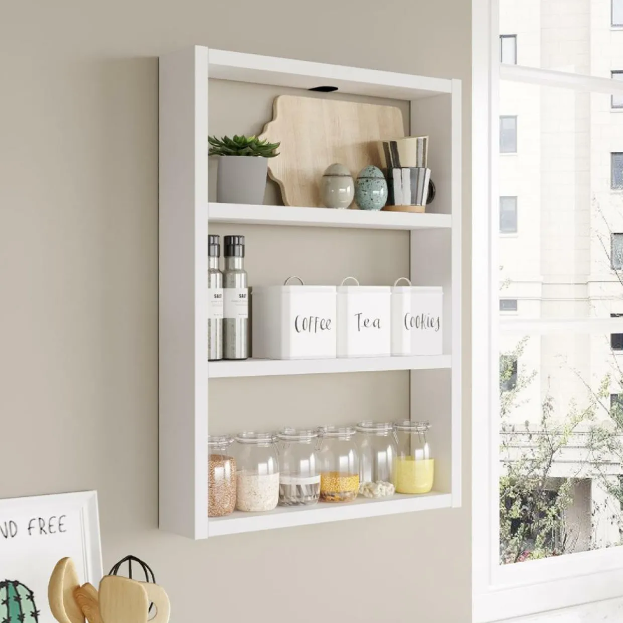 Wooden Art Etagères^Etagère murale PR1 blanche - 43.2x60x9 cm