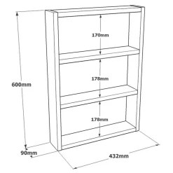 Wooden Art Etagères^Etagère murale PR1 blanche - 43.2x60x9 cm