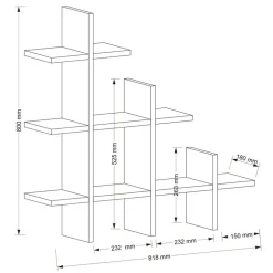 Homitis Etagères^Etagère Pretino noyer - 81x80x18 cm