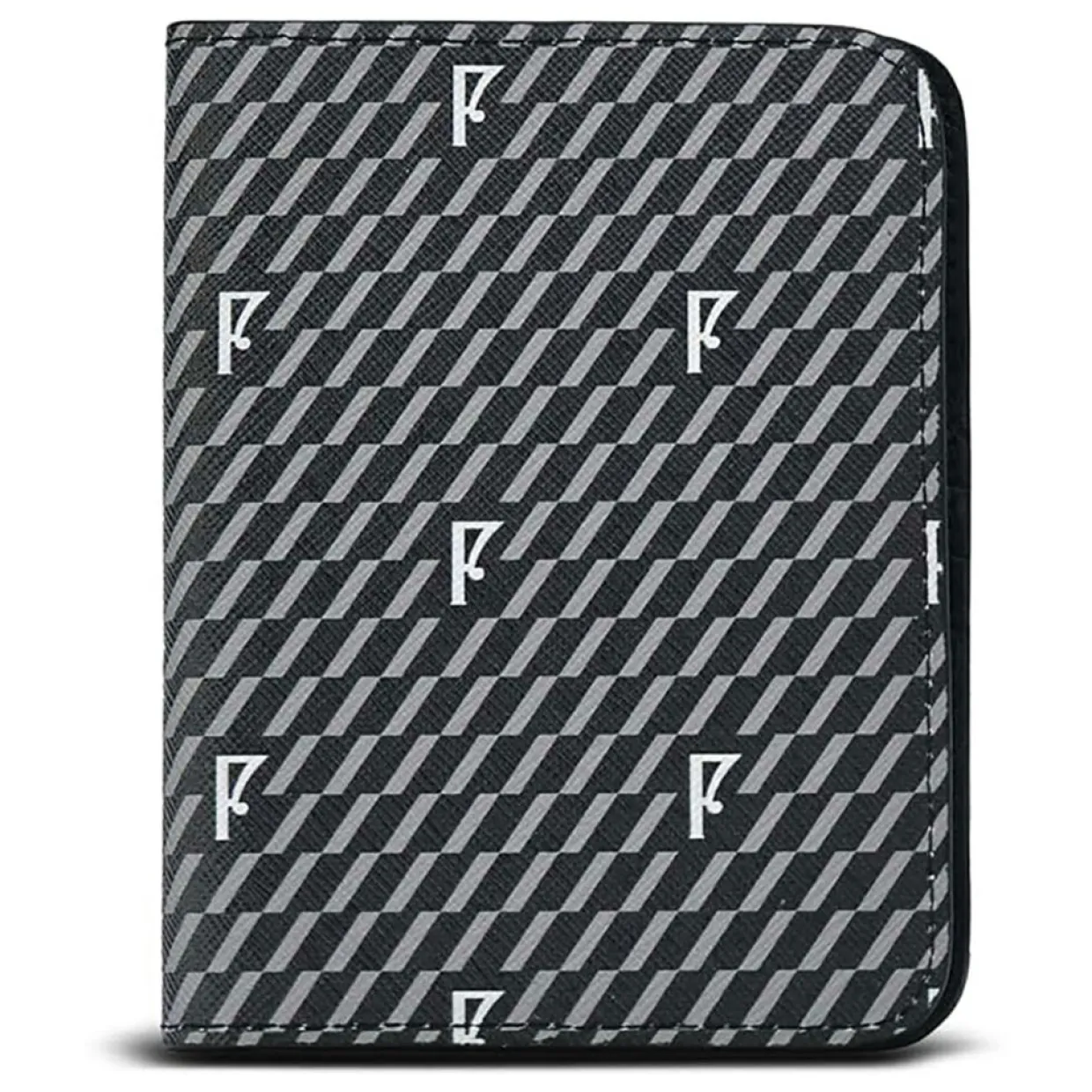Femme Maison Faret Pochettes^Etui passeport en Toile enduite noir/gris - 14x10x2 cm