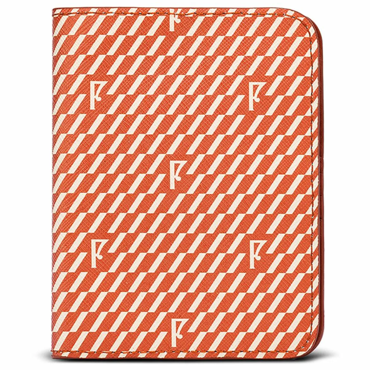Femme Maison Faret Pochettes^Etui passeport en Toile enduite orange - 14x10x2 cm