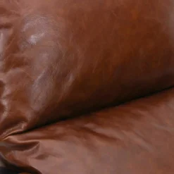 Fauteuil cuir damo marron - 63x99x99 cm-Bois & Chiffons Discount