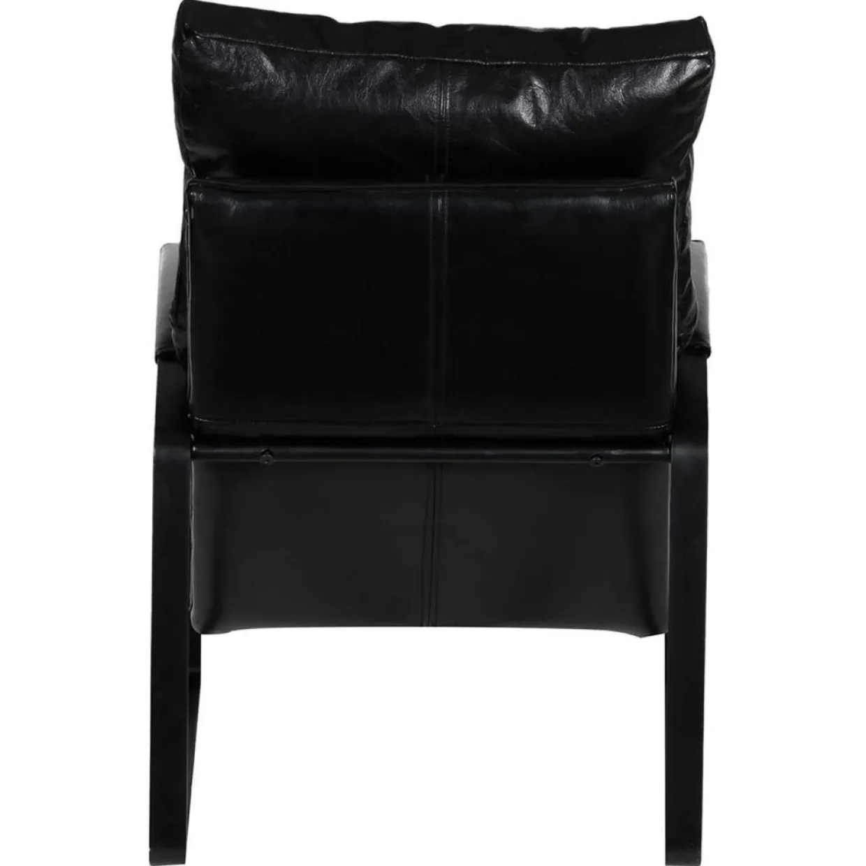 Fauteuil cuir damo noir- 63x99x99 cm-Bois & Chiffons Online