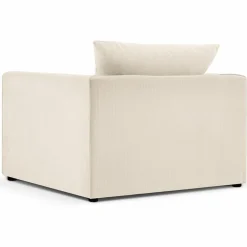 Fauteuil Quince Velours côtelé beige clair - 97x92x80 cm-Mazzini Sofas Online