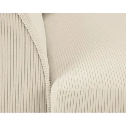 Fauteuil Quince Velours côtelé beige clair - 97x92x80 cm-Mazzini Sofas Online