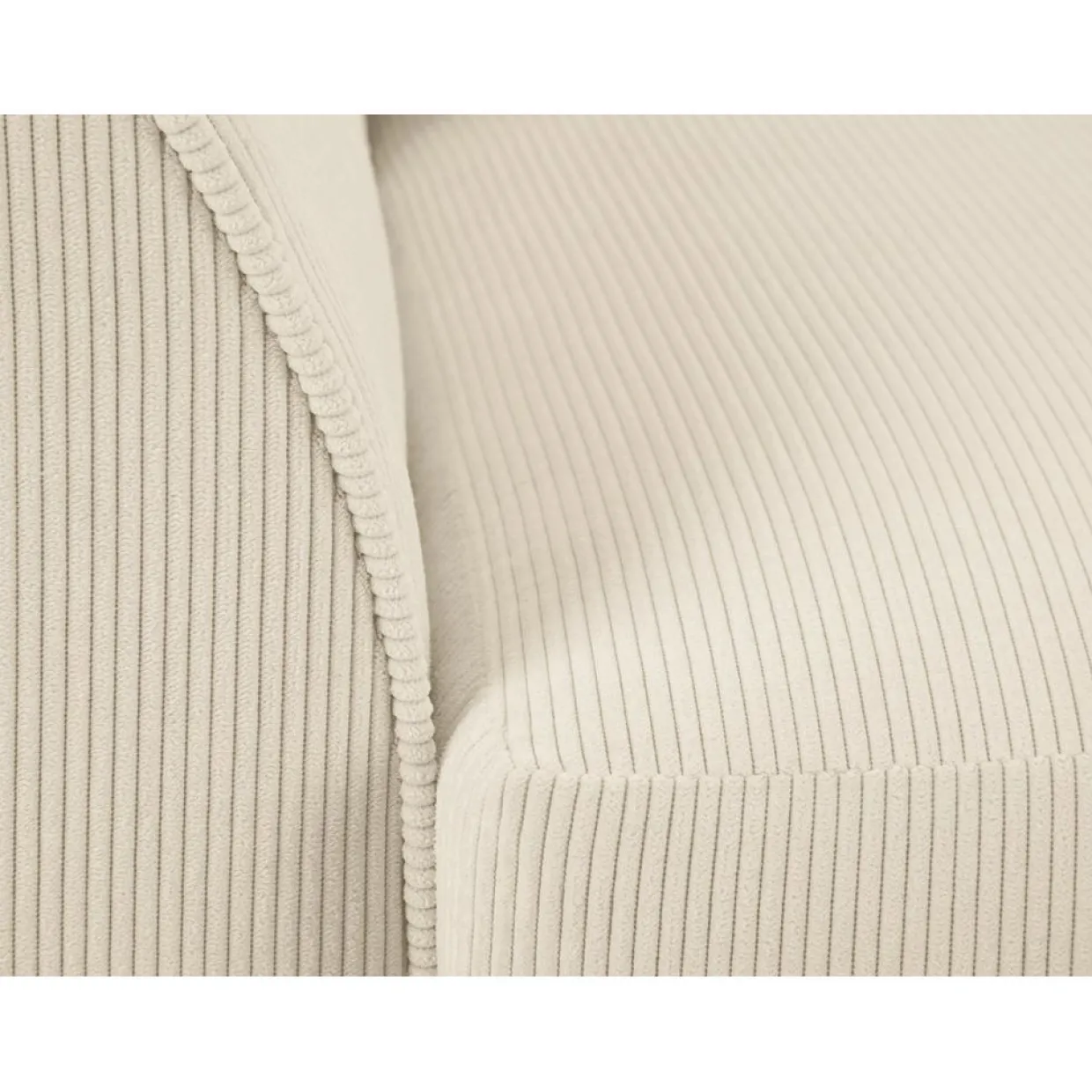 Fauteuil Quince Velours côtelé beige clair - 97x92x80 cm-Mazzini Sofas Online