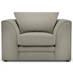 Fauteuil Quince Velours côtelé gris clair - 97x92x80 cm-Mazzini Sofas New