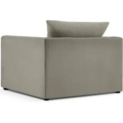 Fauteuil Quince Velours côtelé gris clair - 97x92x80 cm-Mazzini Sofas New