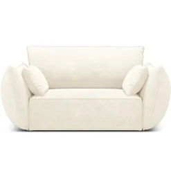 Fauteuil Vanda beige clair - 128x100x85 cm-Mazzini Sofas Discount