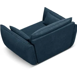 Mazzini Sofas Fauteuils^Fauteuil Vanda bleu roi - 128x100x85 cm