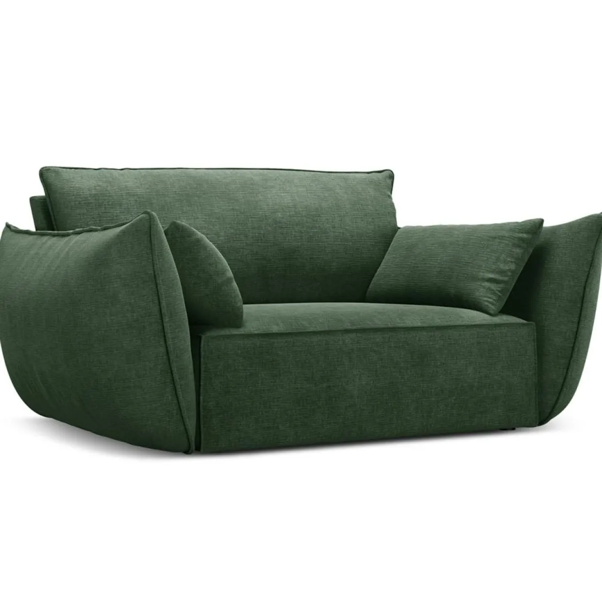 Mazzini Sofas Fauteuils^Fauteuil Vanda vert bouteille - 128x100x85 cm