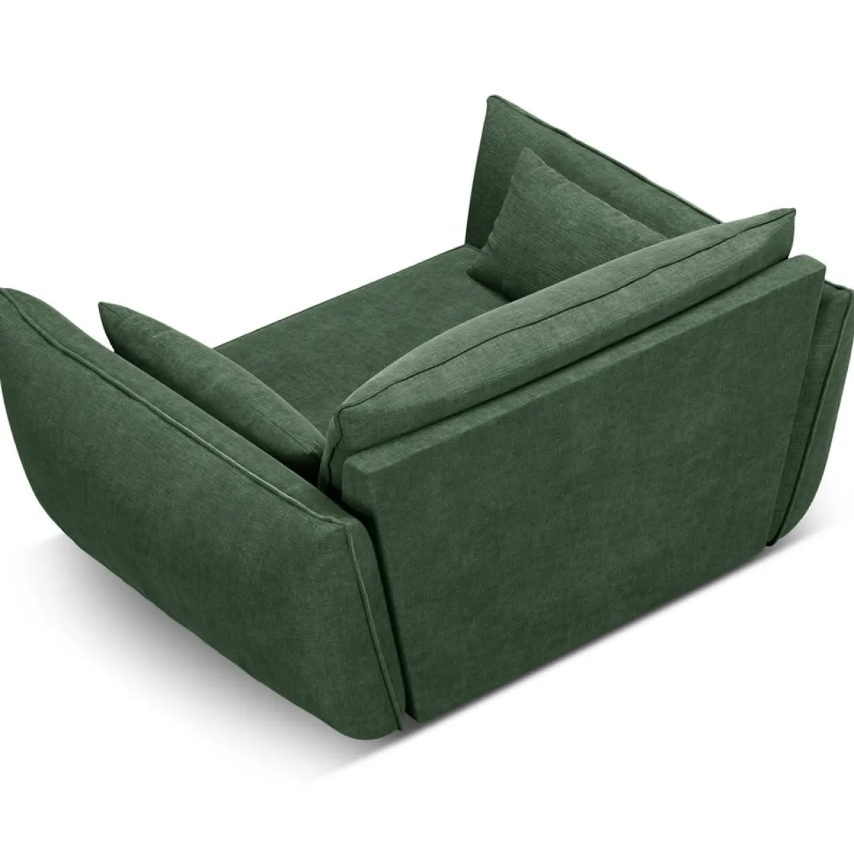 Mazzini Sofas Fauteuils^Fauteuil Vanda vert bouteille - 128x100x85 cm