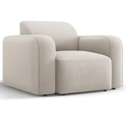 Mazzini Sofas Fauteuils^Fauteuil Velours Jasmin beige - 105x95x72 cm